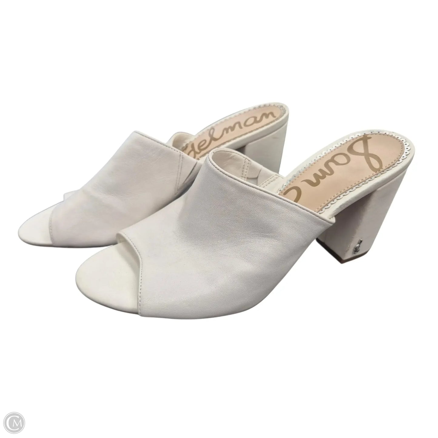 Sandals Heels Block By Sam Edelman In White, Size: 9