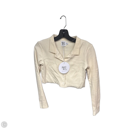 Top Long Sleeve By Princess Polly In Cream, Size: 2