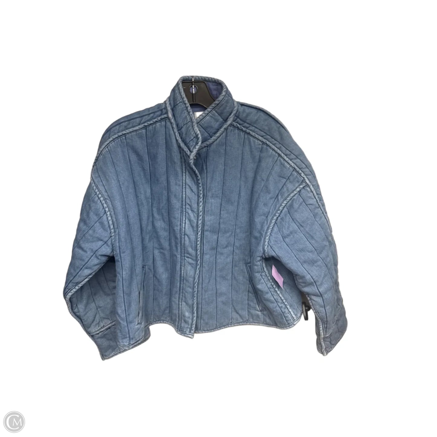 Coat Puffer & Quilted By Primark In Blue Denim, Size: L