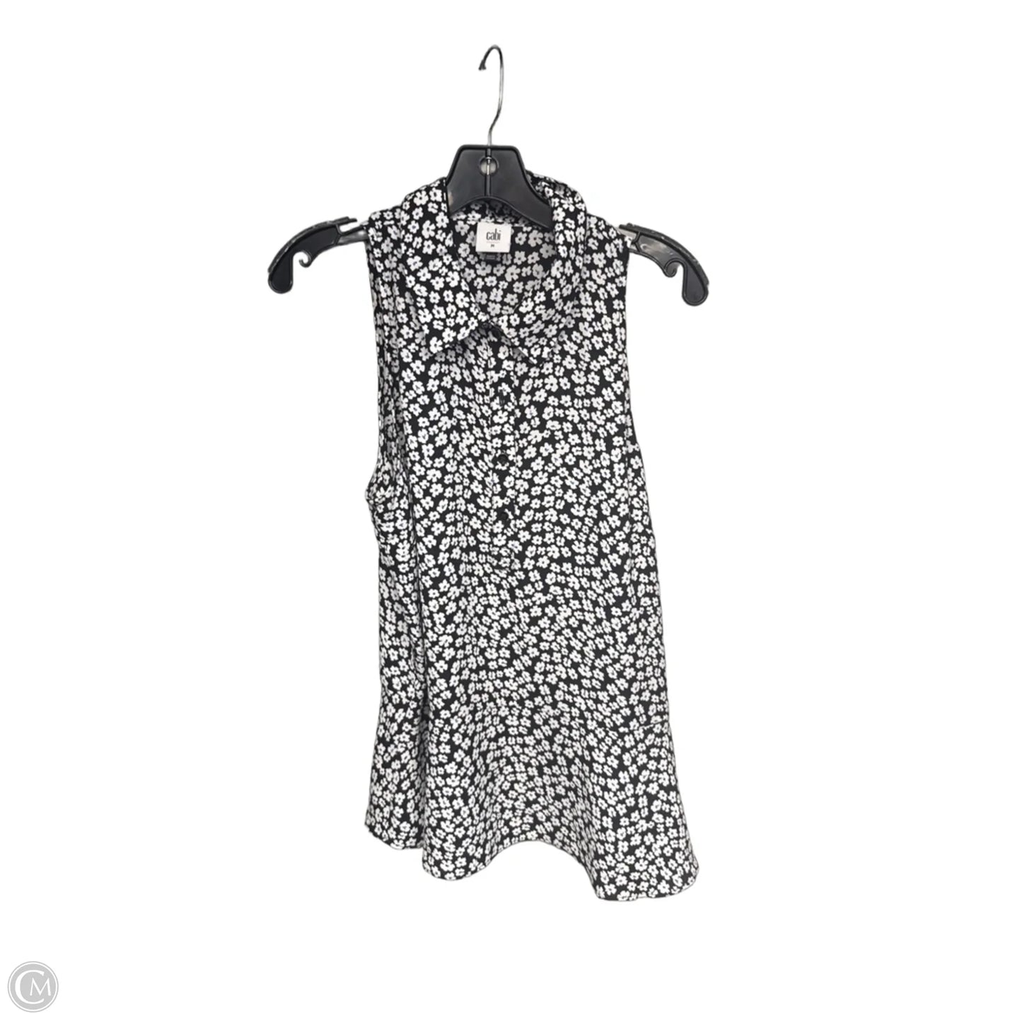 Top Sleeveless By Cabi In Floral Print, Size: M