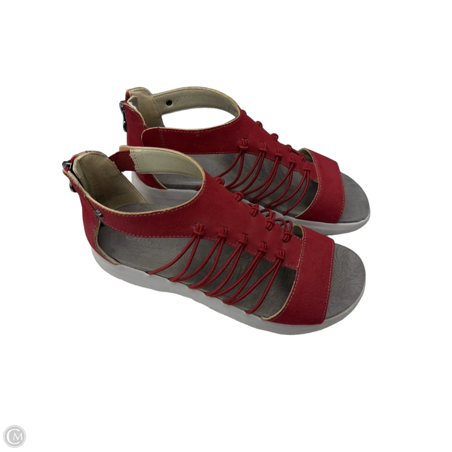 Sandals Heels Wedge By Jbu By Jambu In Red, Size: 7