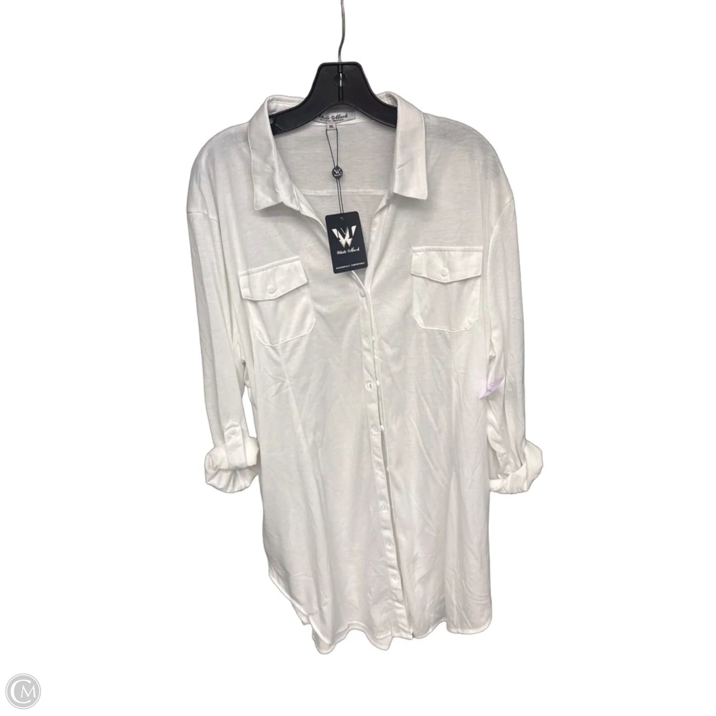 Dress Casual Midi By White Mark In White, Size: 1x