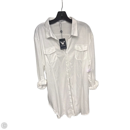 Dress Casual Midi By White Mark In White, Size: 1x