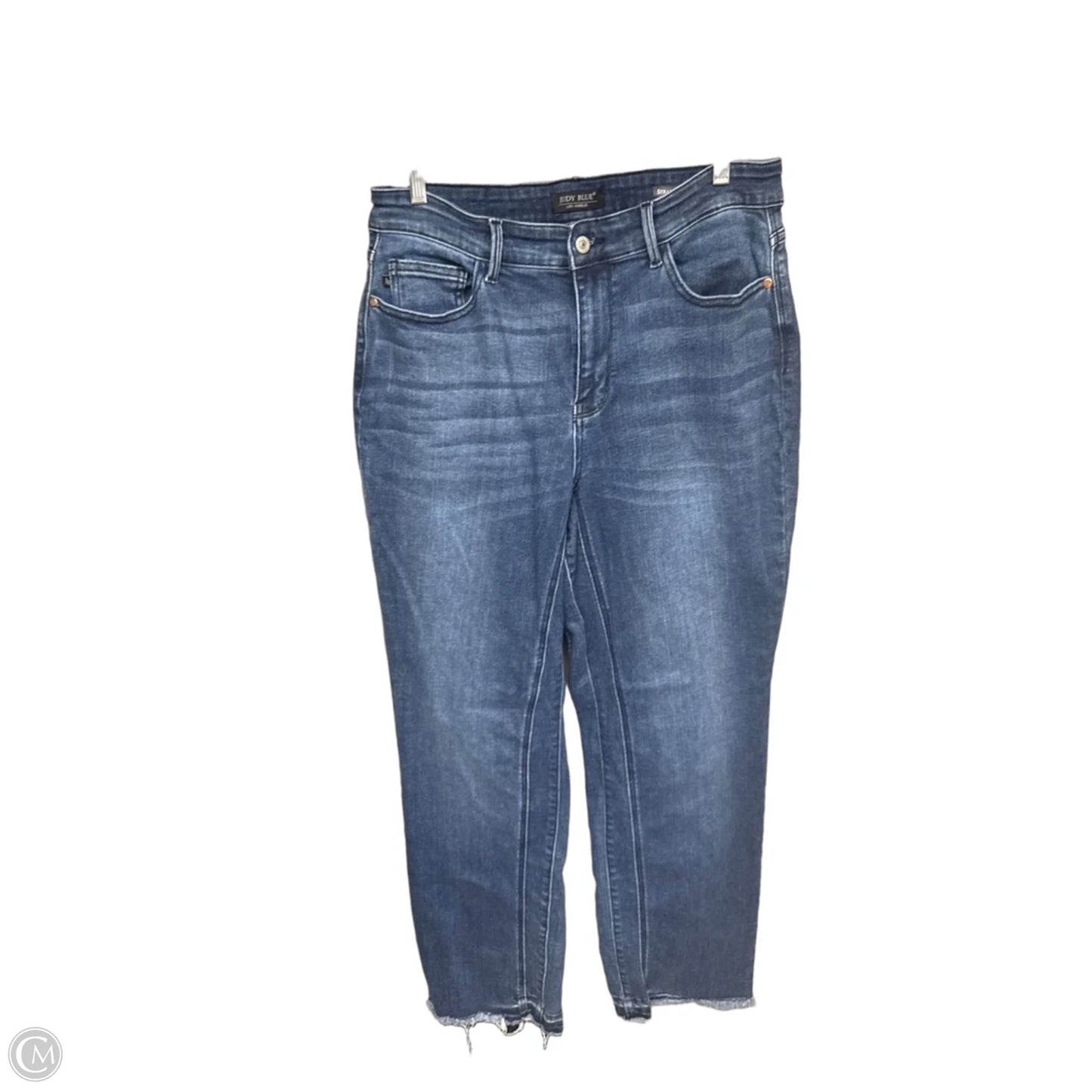 Jeans Straight By Judy Blue In Blue Denim, Size: 14
