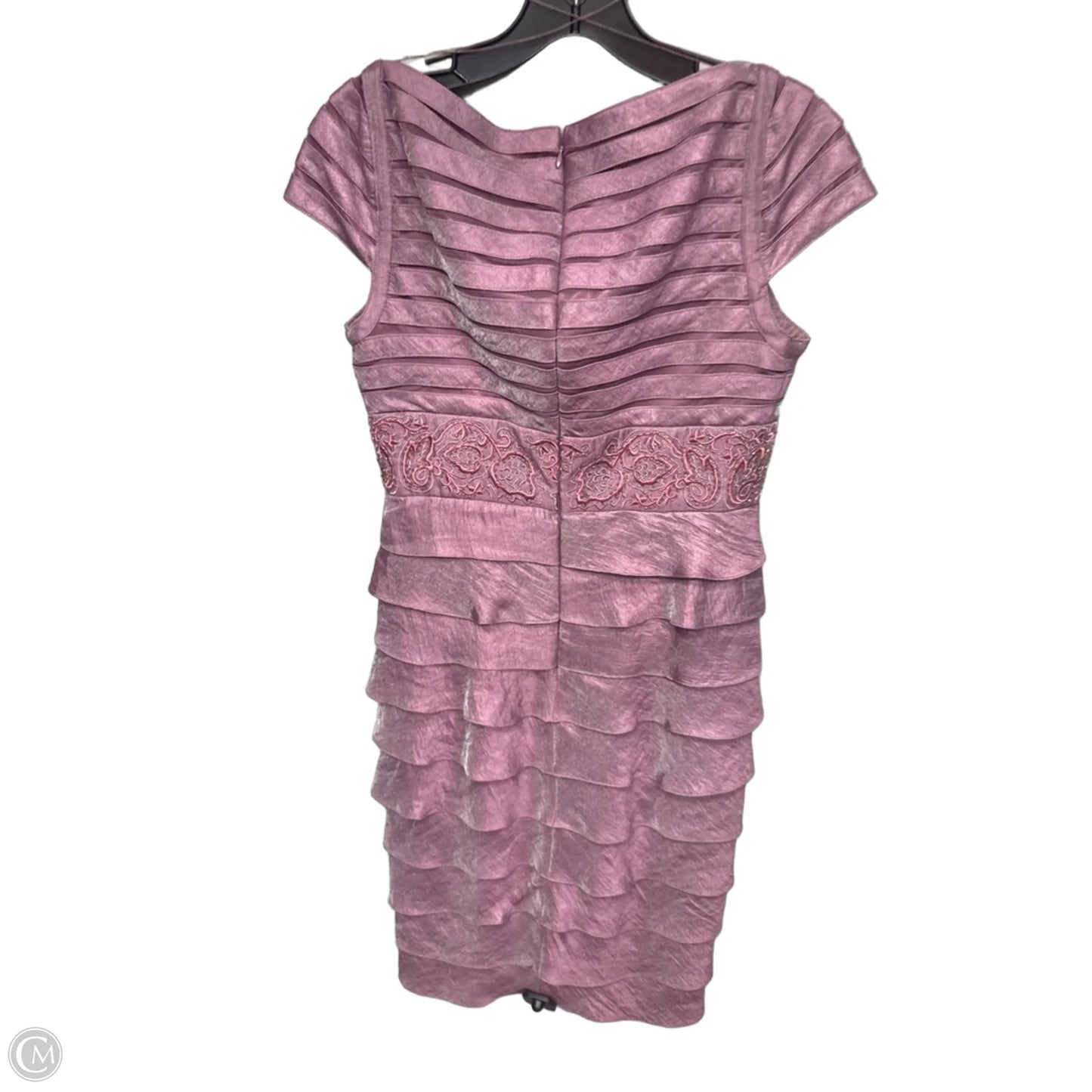 Dress Party Midi By Adrianna Papell In Purple, Size: 4