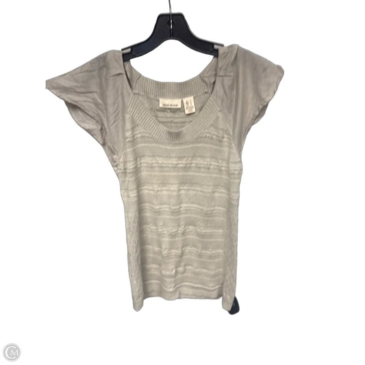 Top Short Sleeve By Dkny In Beige, Size: L