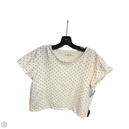 Top Short Sleeve By Madewell In Polkadot Pattern, Size: M