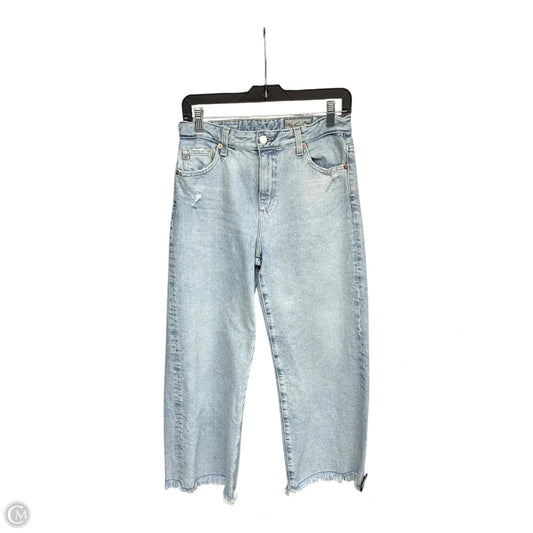 Jeans Wide Leg By Adriano Goldschmied In Blue Denim, Size: 28
