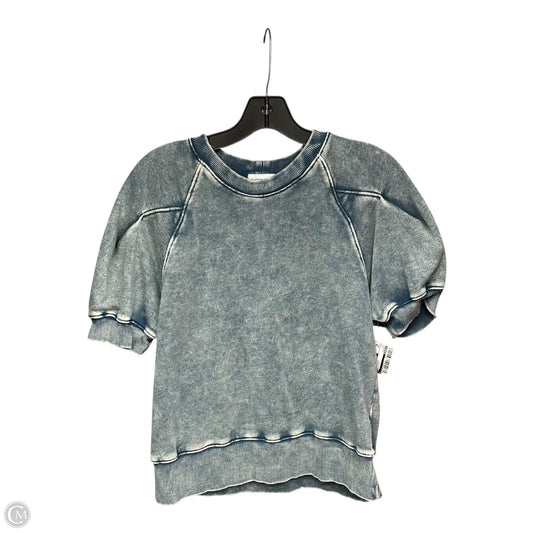 Top Short Sleeve By Evereve In Blue, Size: S