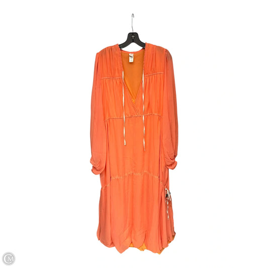 Dress Casual Maxi By Hah In Orange, Size: S
