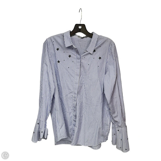 Blouse Long Sleeve By Classiques Entier In Striped Pattern, Size: M