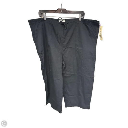 Capris By Cherokee In Black, Size: Xxl