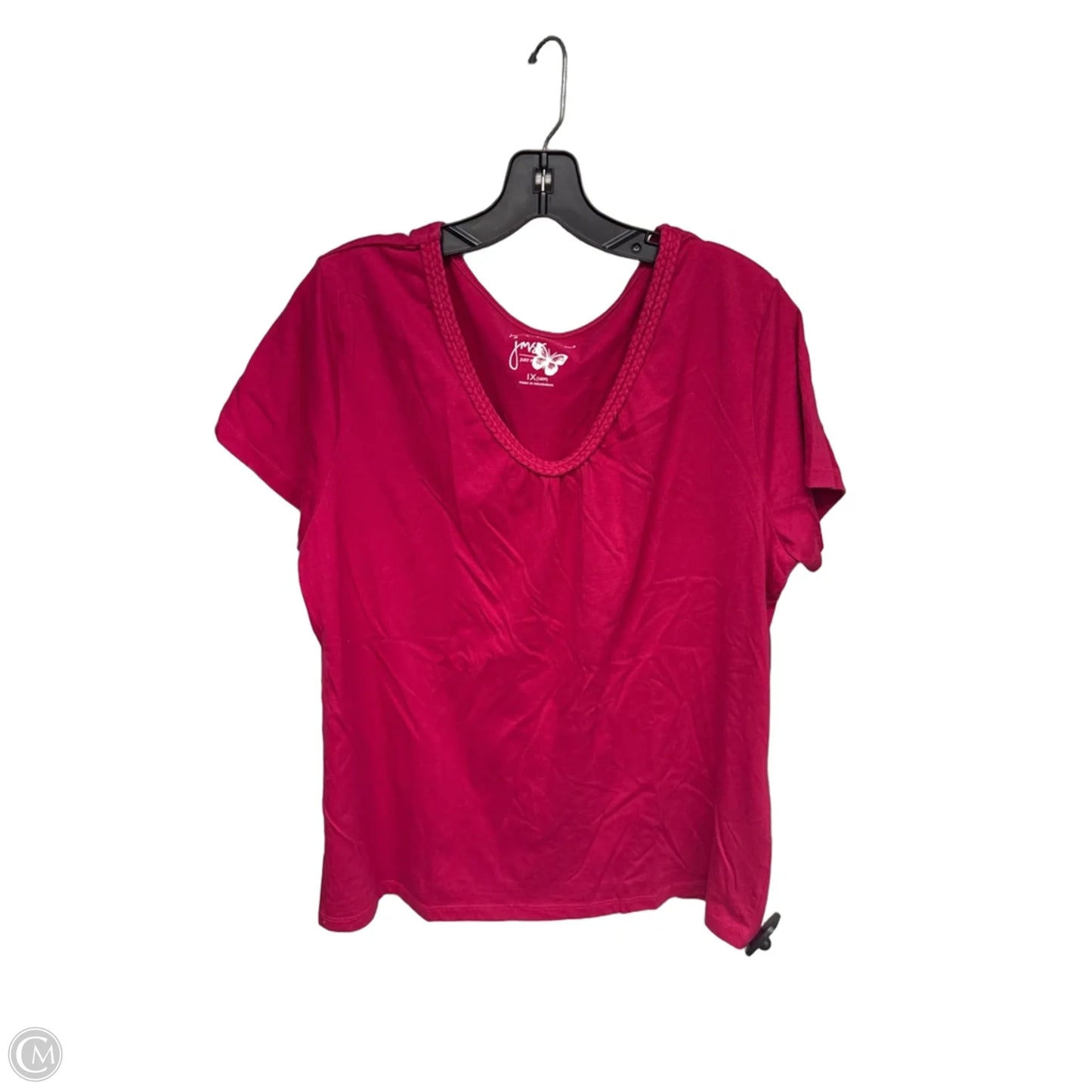 Top Short Sleeve By Just My Size In Pink, Size: 1x