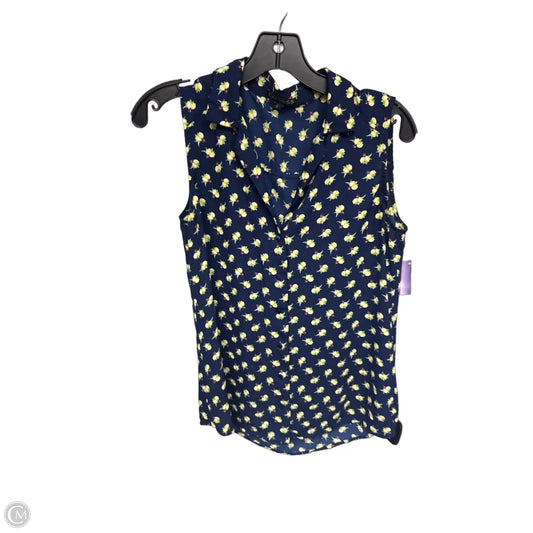 Top Sleeveless By Express In Blue & Yellow, Size: S