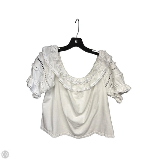 Top Short Sleeve By Lilly Pulitzer In White, Size: Xl