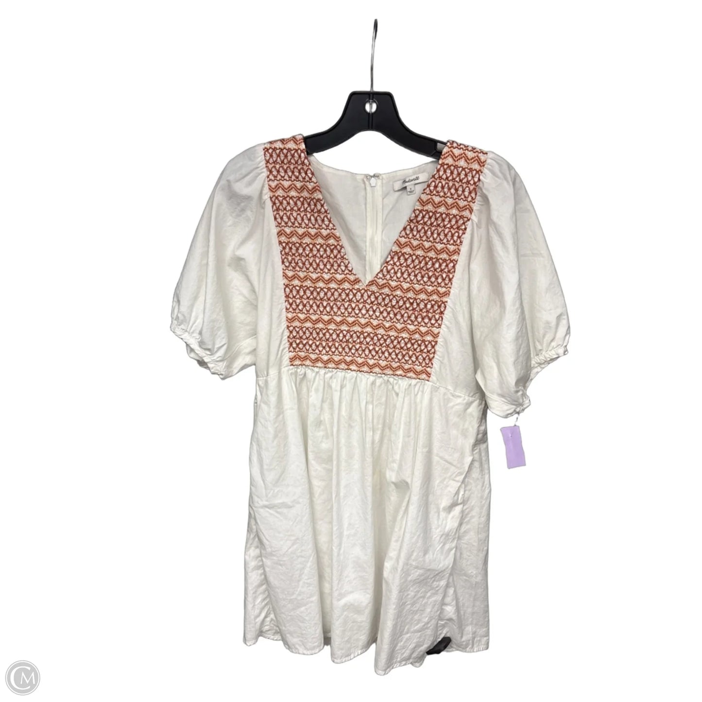 Dress Casual Midi By Madewell In Brown & White, Size: S