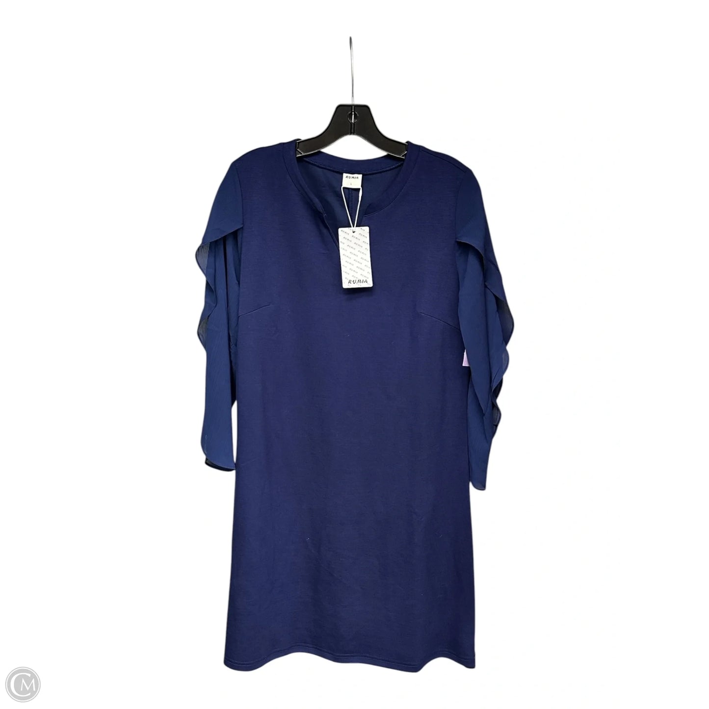 Dress Party Midi By Clothes Mentor In Blue, Size: L