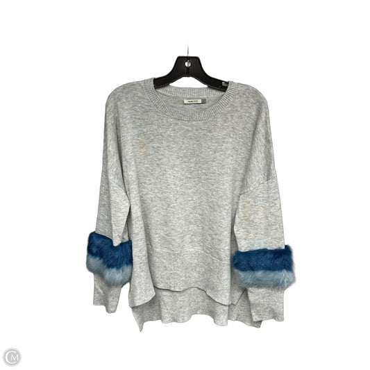 Sweater By Cmc In Blue & Grey, Size: L