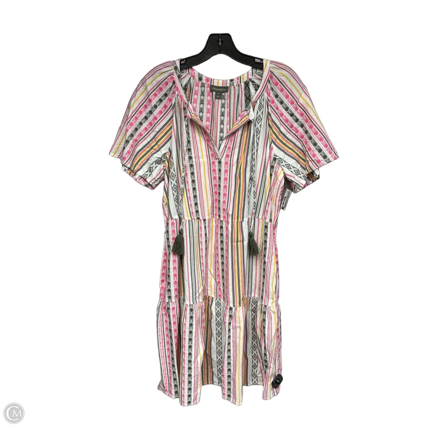 Dress Casual Midi By Style And Company In Striped Pattern, Size: M