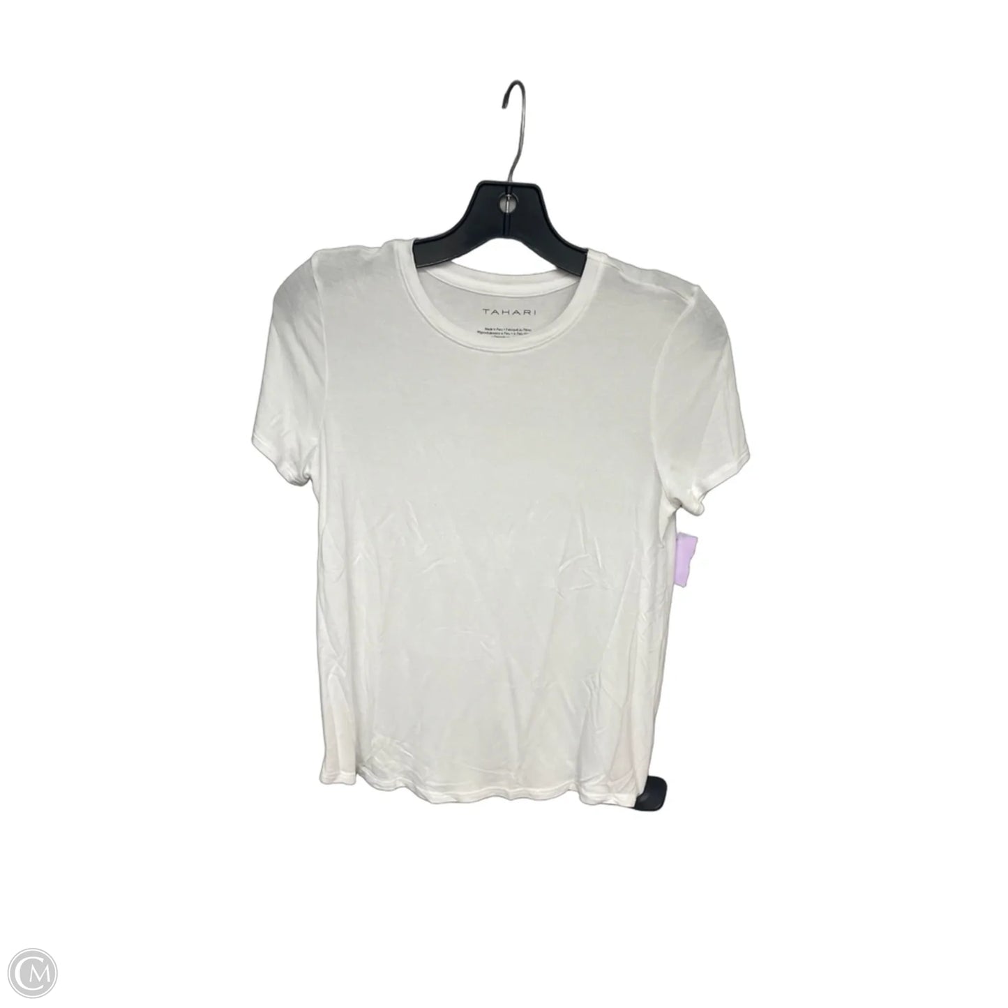 Top Short Sleeve Basic By Tahari In White, Size: S