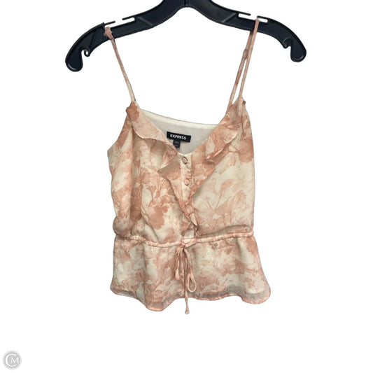 Top Sleeveless By Express In Peach, Size: Xxs