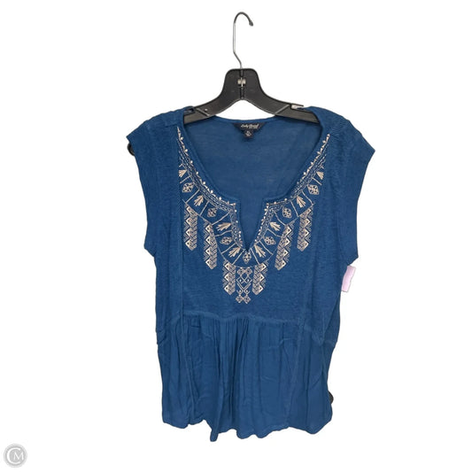 Top Sleeveless By Lucky Brand In Blue, Size: Xl