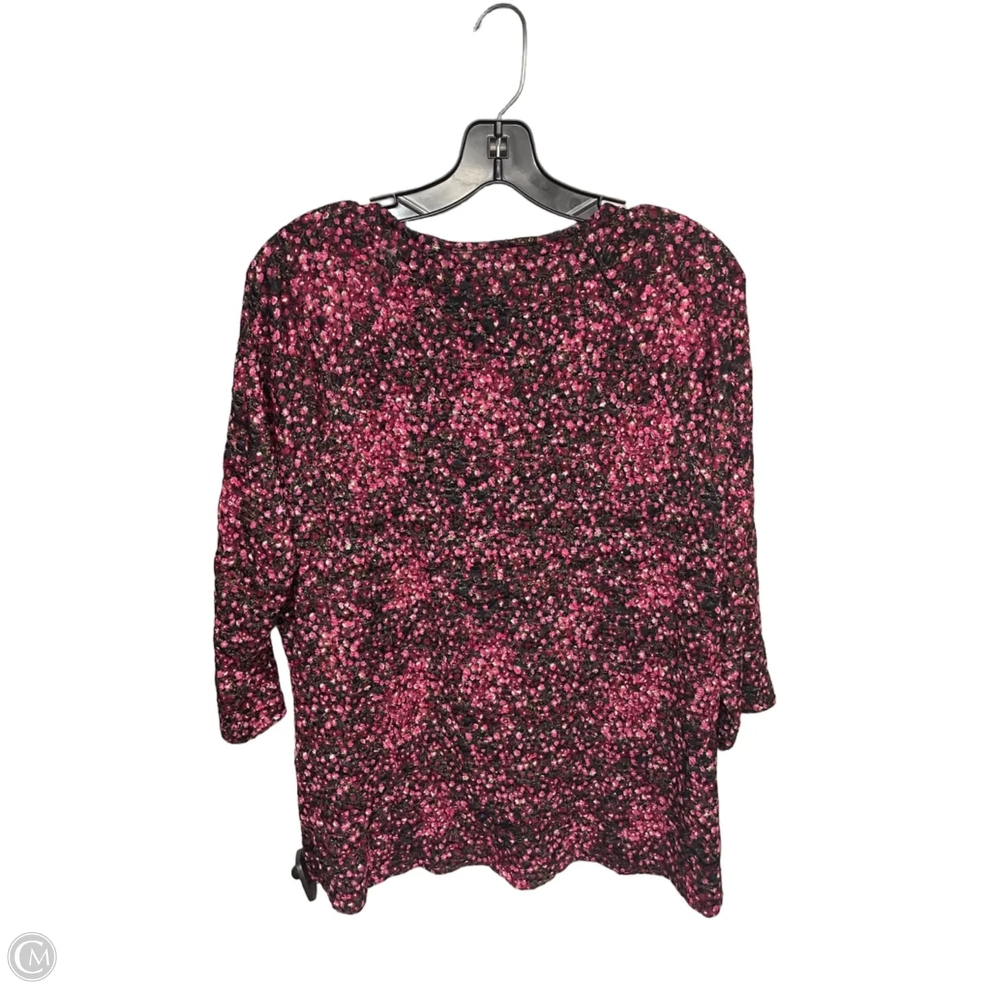 Top 3/4 Sleeve By Style And Company In Pink & Red, Size: 1x