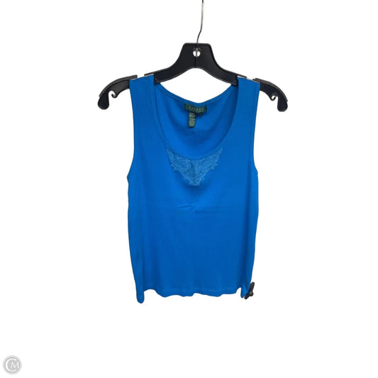 Tank Top By Lauren By Ralph Lauren In Blue, Size: L