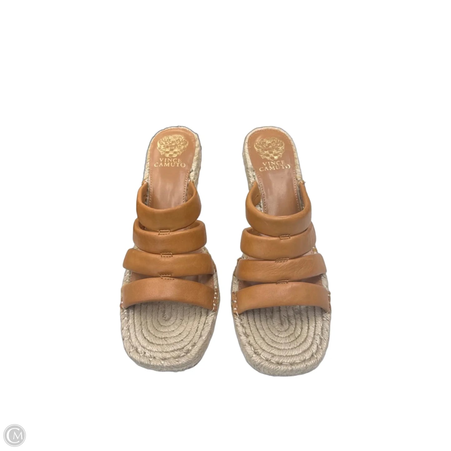 Sandals Heels Wedge By Vince Camuto In Brown, Size: 10