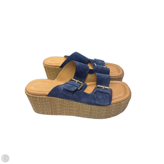 Sandals Heels Wedge By Marc Fisher In Blue, Size: 10