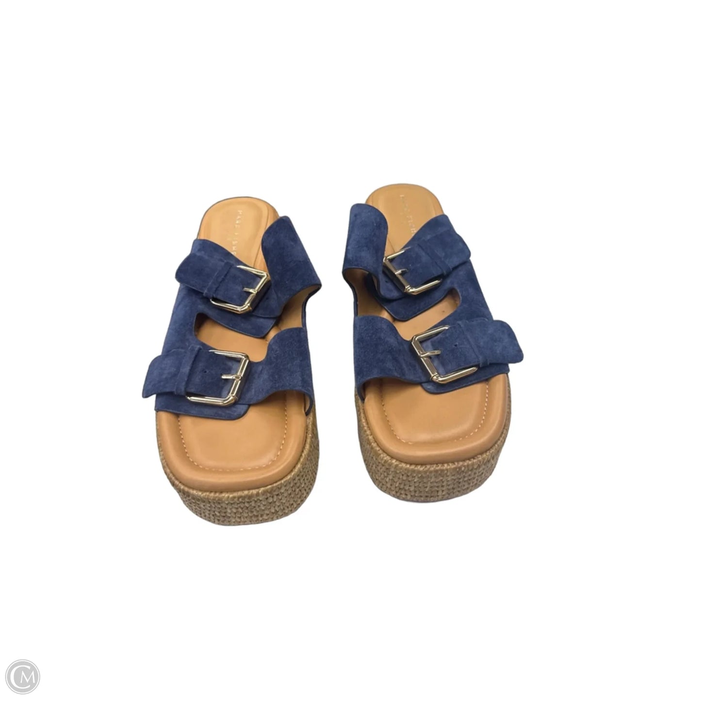 Sandals Heels Wedge By Marc Fisher In Blue, Size: 10