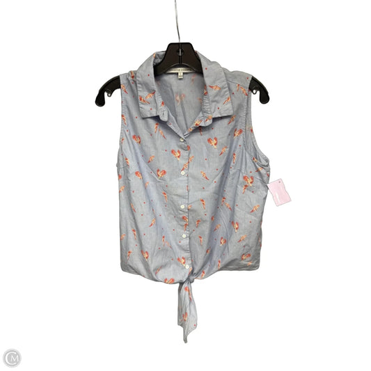 Top Sleeveless By Collective Concepts In Blue & Pink, Size: L