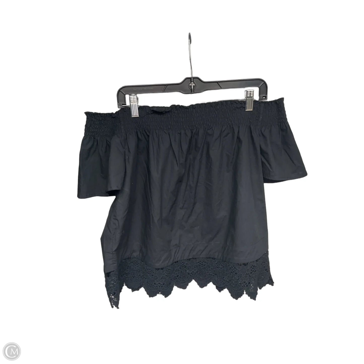 Top Short Sleeve By Who What Wear In Black, Size: Xs