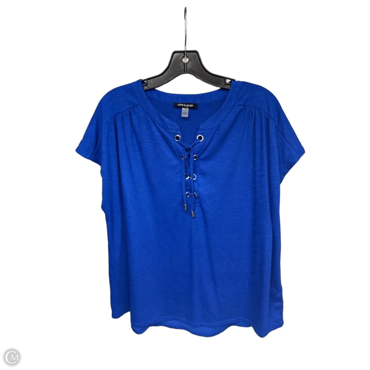Top Sleeveless By Cable And Gauge In Blue, Size: Xl