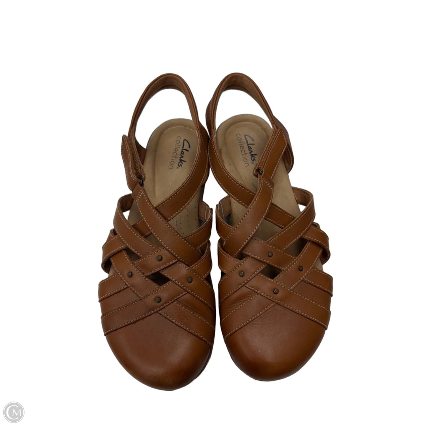 Sandals Flats By Clarks In Brown, Size: 8.5