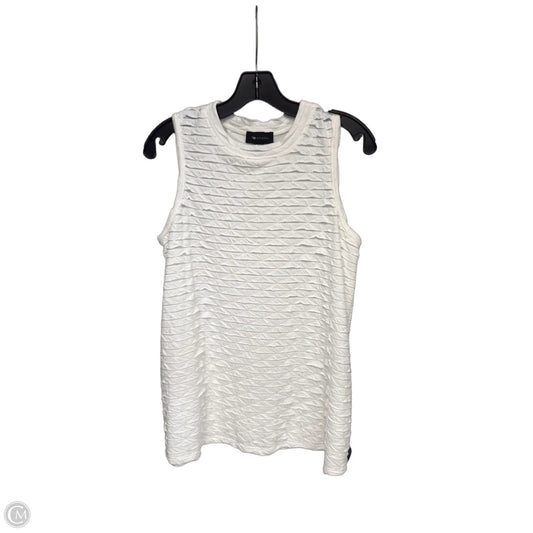 Top Sleeveless By Ab Studio In White, Size: M