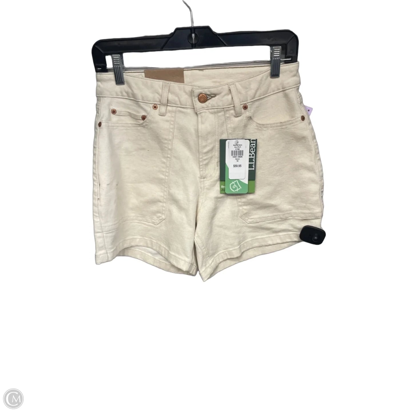 Shorts By L.l. Bean In Cream Denim, Size: 10