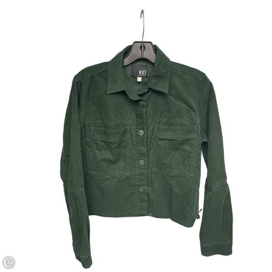 Jacket Shirt By Kut In Green, Size: S