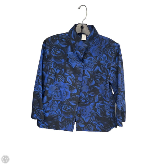 Blazer By Jones New York In Black & Blue, Size: Xs