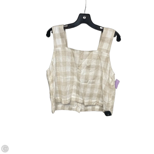 Top Sleeveless By Madewell In Checkered Pattern, Size: 12