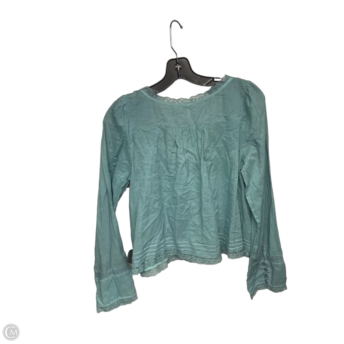 Top Long Sleeve By Free People In Aqua, Size: Xs