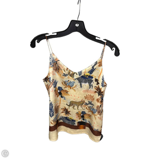 Top Cami By Clothes Mentor In Brown & Cream, Size: Xs