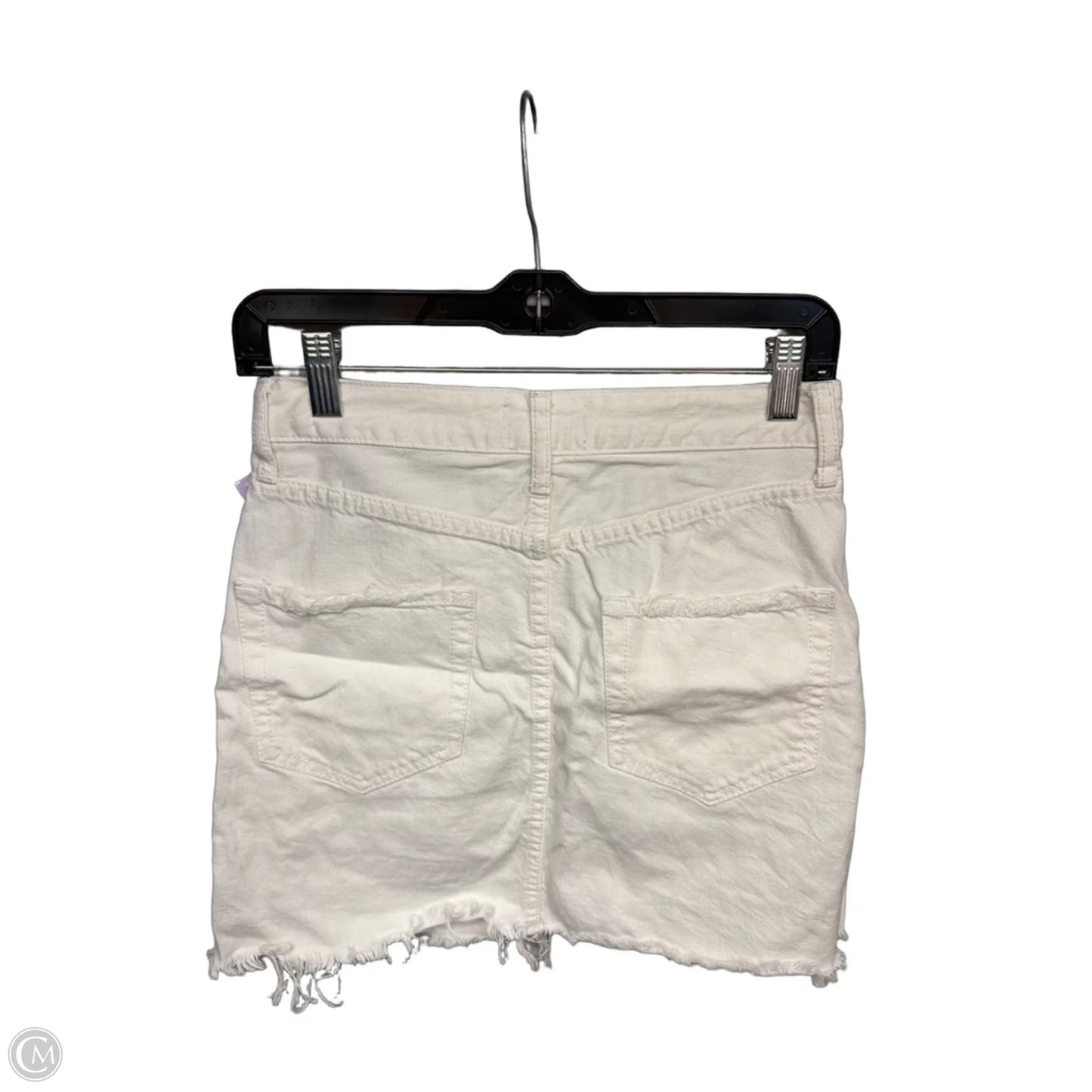 Skirt Midi By Abercrombie And Fitch In White Denim, Size: 0