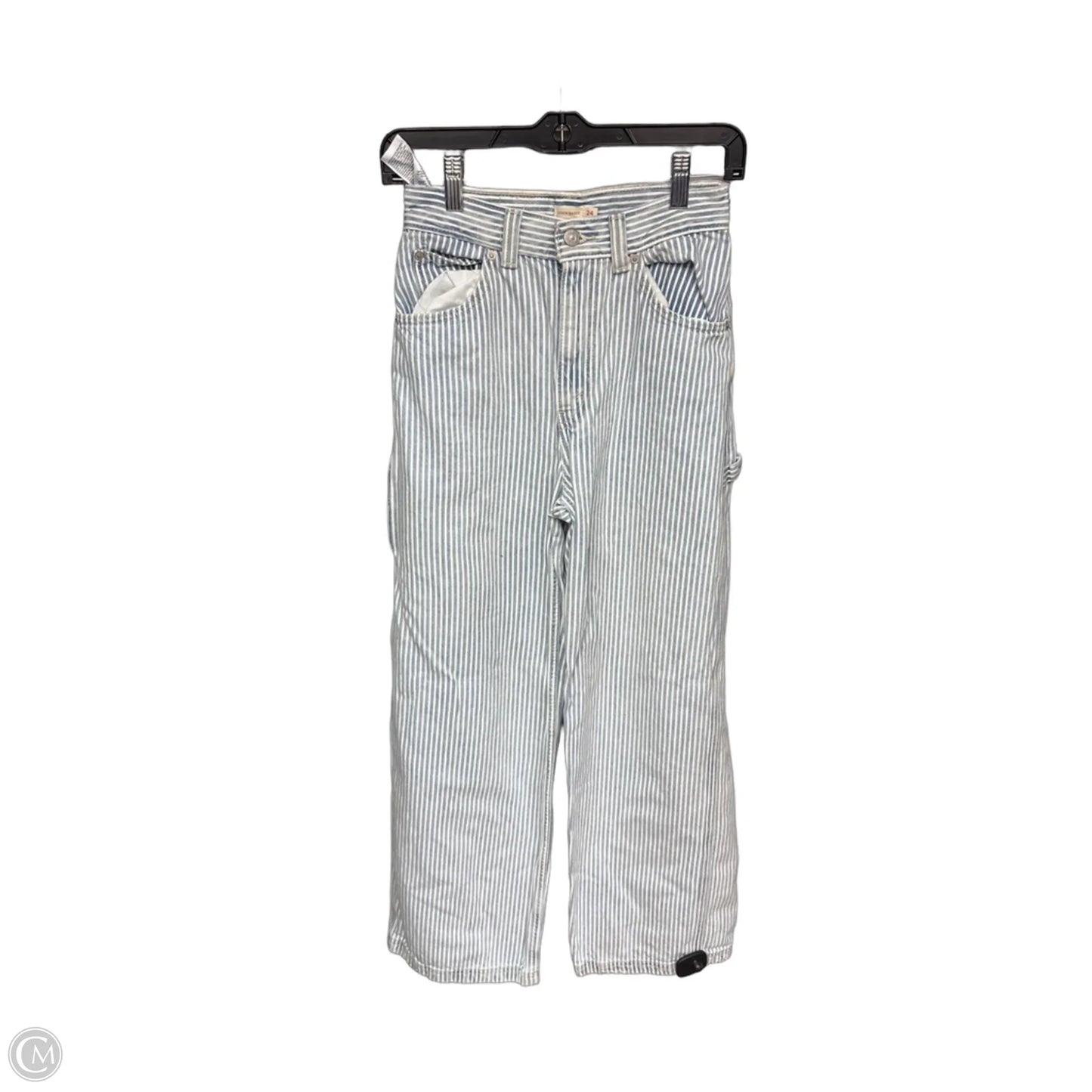 Jeans Straight By Levis In Striped Pattern, Size: 24