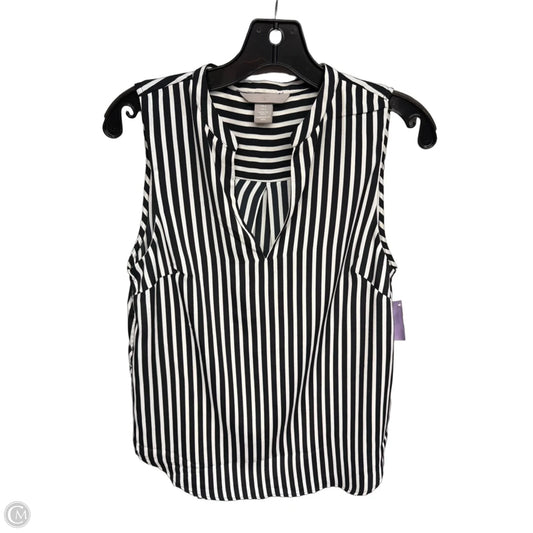 Top Sleeveless By H&m In Striped Pattern, Size: 2