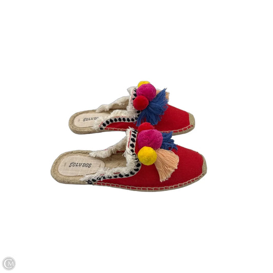 Sandals Flats By Soludos In Multi-colored, Size: 7.5