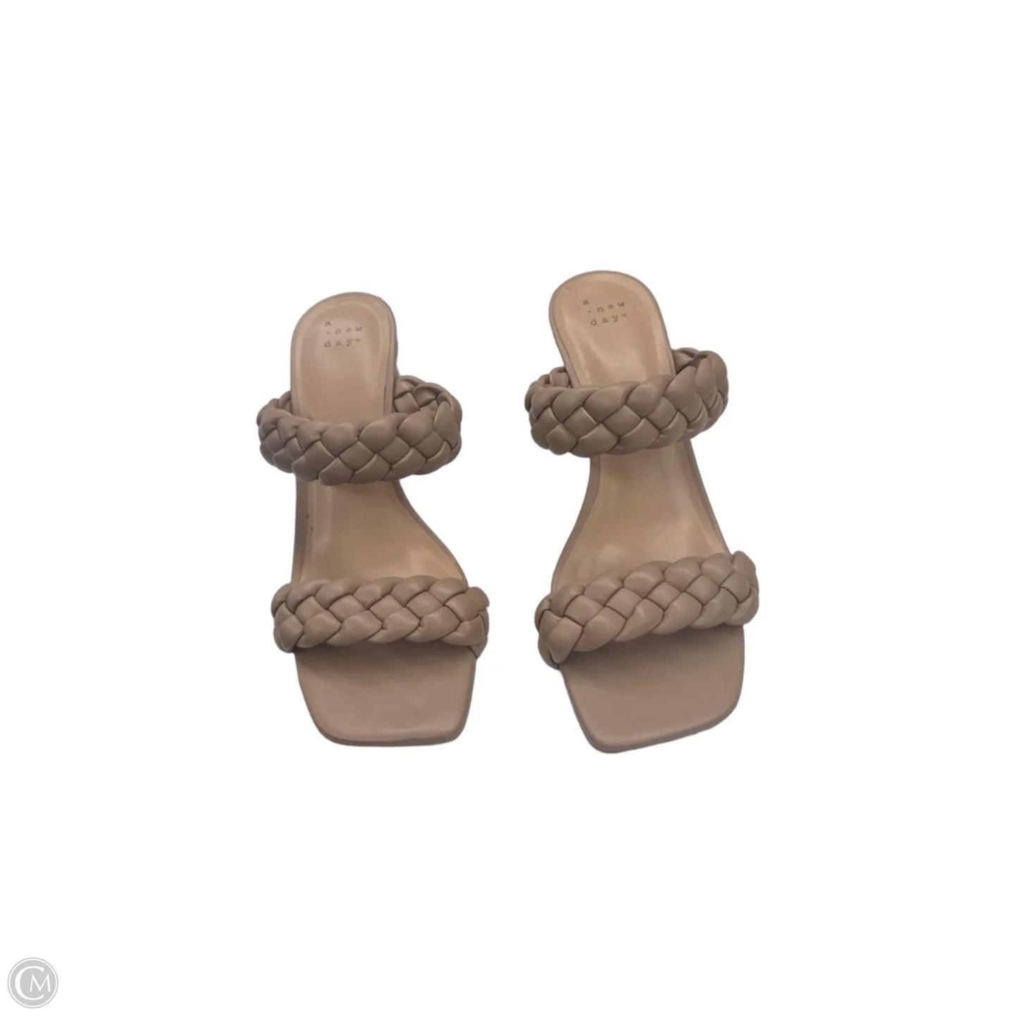 Sandals Heels Block By A New Day In Tan, Size: 9