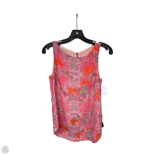Top Sleeveless By Cabi In Pink & Red, Size: S