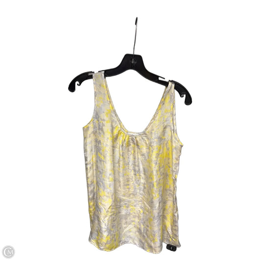 Top Sleeveless By Cabi In Grey & Yellow, Size: S