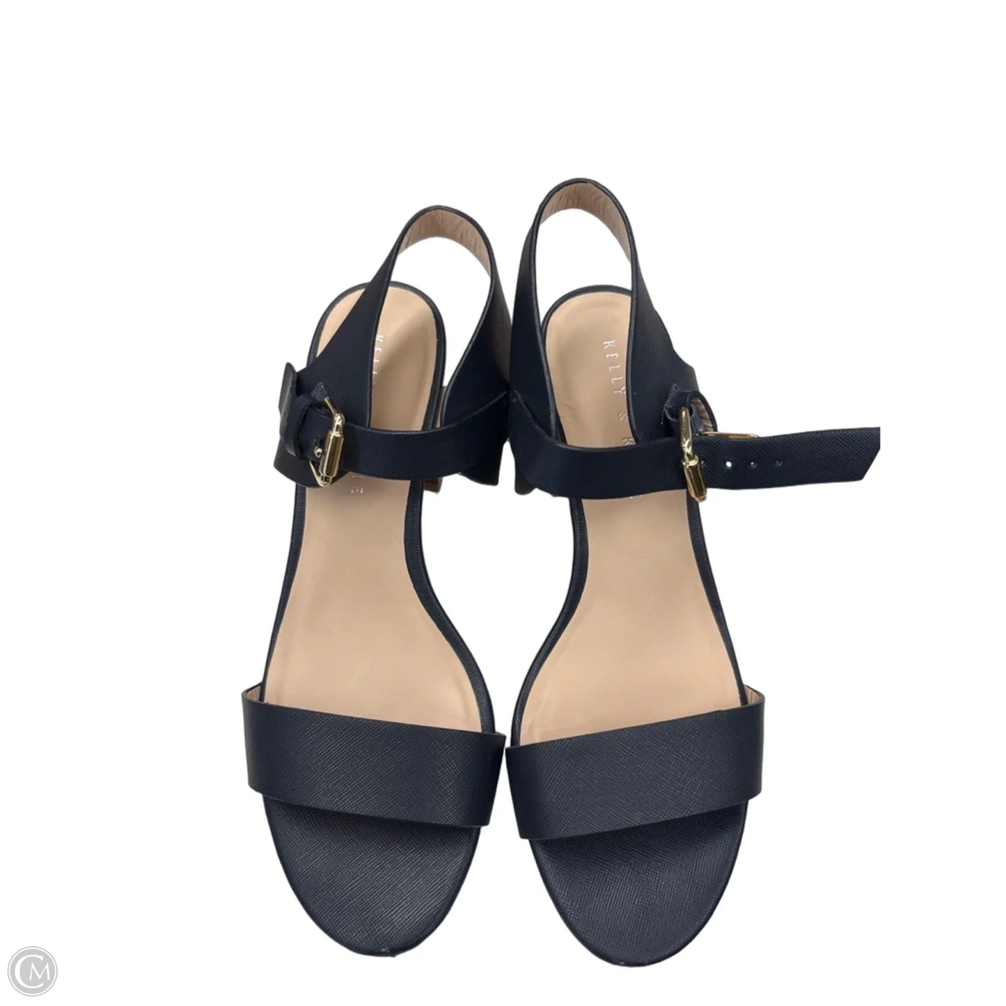 Sandals Heels Block By Kelly And Katie In Blue, Size: 8.5